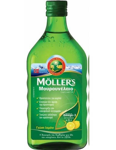 NATURE'S MOLLERS COD LIVER OIL LEMON FLAVOUR 250ml