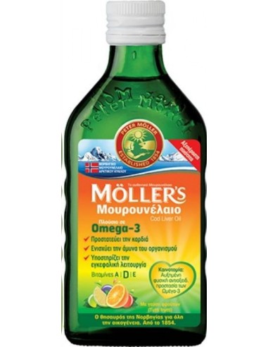 NATURE'S MOLLERS COD LIVER OIL TUTTI FRUTTI FLAVOUR 250ml