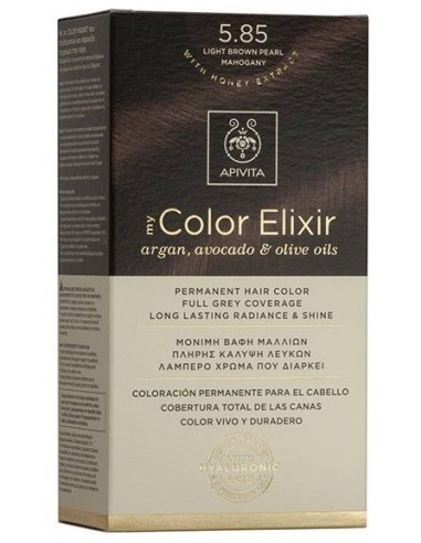 APIVITA MY COLOR ELIXIR 5.85 LIGHT BROWN PEARLMAHOGANY 50ml + 75ml + 15ml