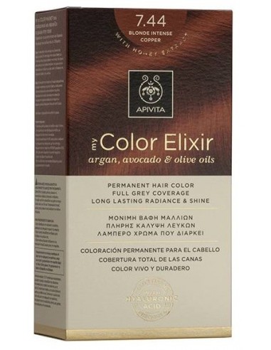 APIVITA MY COLOR ELIXIR 7.44 BLONDE INTENSE COPPER 50ml + 75ml + 15ml