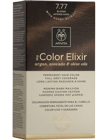 APIVITA MY COLOR ELIXIR 7.77 BLONDE INTENSE SAND 50ml + 75ml + 15ml