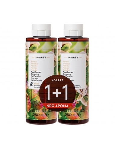 KORRES SHOWER GEL ΦΥΣΤΙΚΙ 1+1 2x250ml