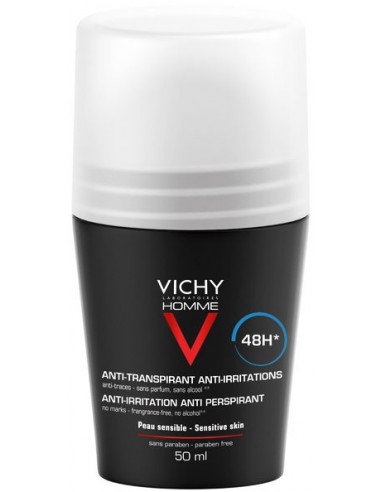 VICHY HOMME ANTI-TRANSPIRANT ROLL-ON 48H για ευαίσθητες επιδερμίδες 50ml