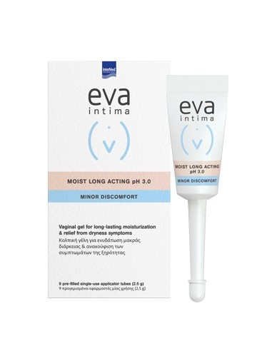 EVA INTIMA MOIST LONG ACTING PH 3.0 VAGINAL GEL 9 applicatorsx2,5gr