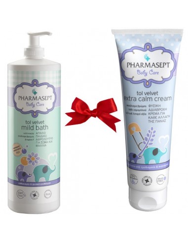 PHARMASEPT TOL VELVET BABY GIFT SET MILD BATH - EXTRA CALM CREAM 