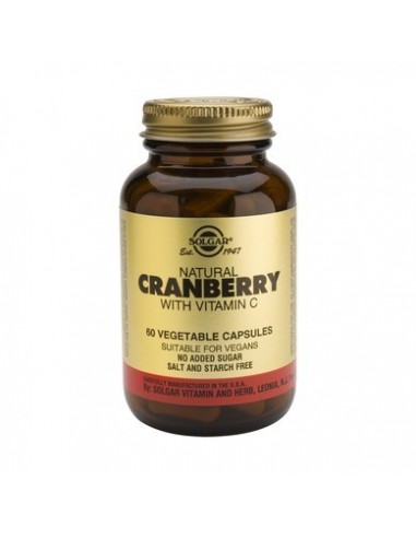 SOLGAR CRANBERRY EXTRACT WITH VITAMIN C 60 CAPS