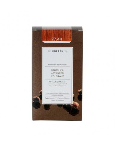 KORRES ARGAN OIL ADVANCED COLORANT 77.44 COPPER BLONDE 50ml