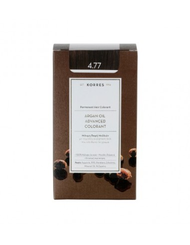 KORRES ARGAN OIL ADVANCED COLORANT 4.77 DARK CHOCOLATE 50ml