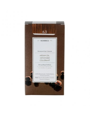 KORRES ARGAN OIL ADVANCED COLORANT 6.3 DARK BLONDE 50ml