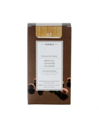 KORRES ARGAN OIL ADVANCED COLORANT  8.7 TOFFEE 50ml