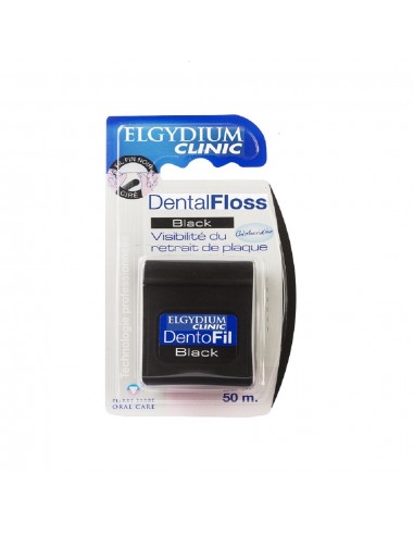 ELGYDIUM DENTAL FLOSS BLACK WAXED WITH CHLORHEXIDINE 50m