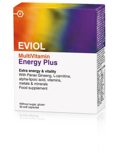 EVIOL MULTIVITAMIN ENERGY PLUS ΓΙΑ ΕΞΤΡΑ ΕΝΕΡΓΕΙΑ ΚΑΙ ΤΟΝΩΣΗ 30καψ