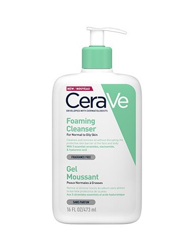 CERAVE FOAMING CLEANSER GEL MOUSSANT 473ml